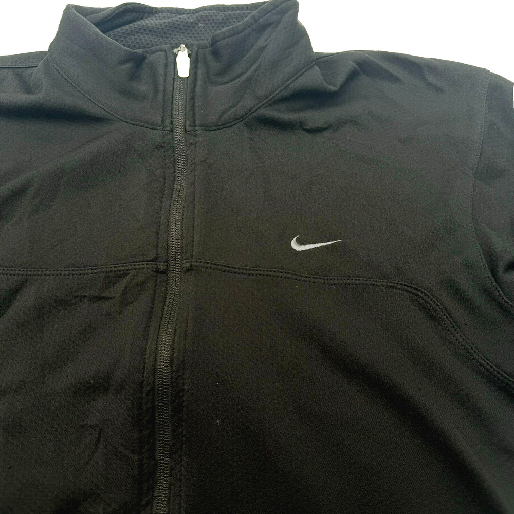 NIKE‎ Women's Medium Black Full Zip High Collar Track Jacket Athleisure Running
